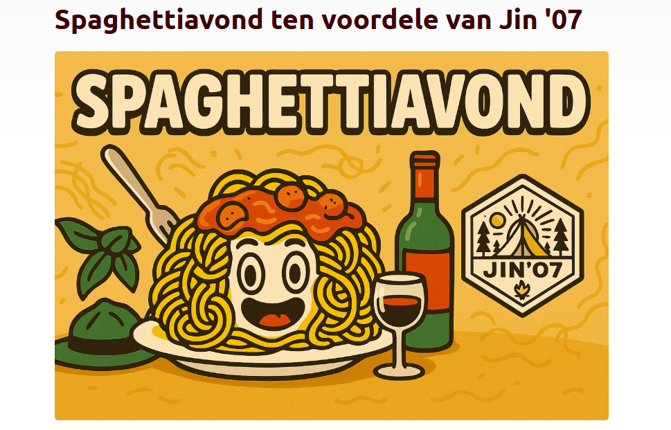 Spaghettiavond ‘Jin’